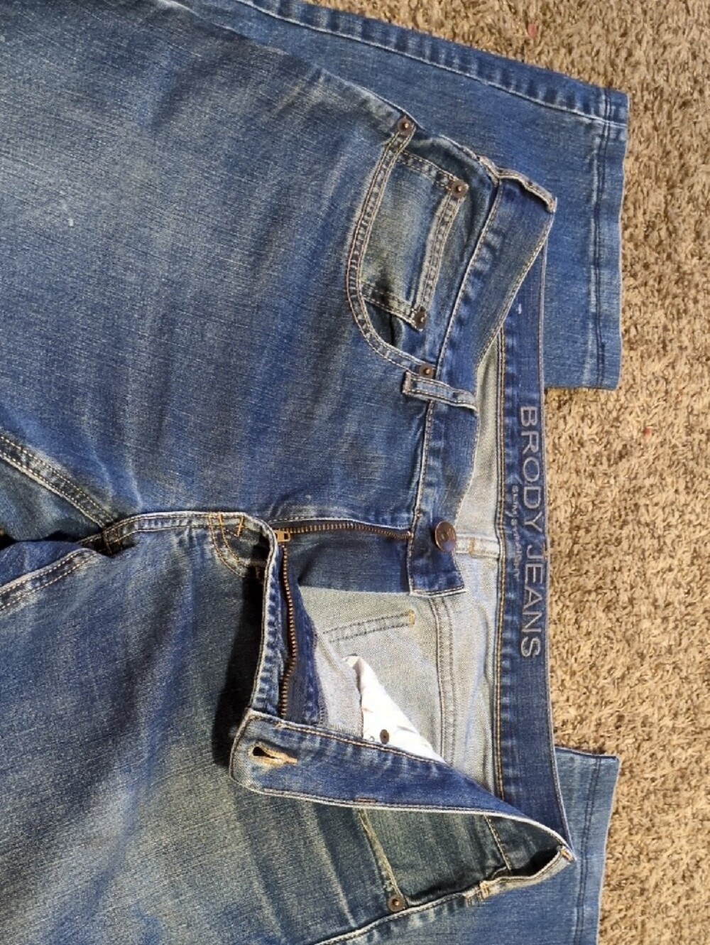 BRX Jeans Men's Relaxed Fit Blue Denim Jeans - Picture 4 of 8